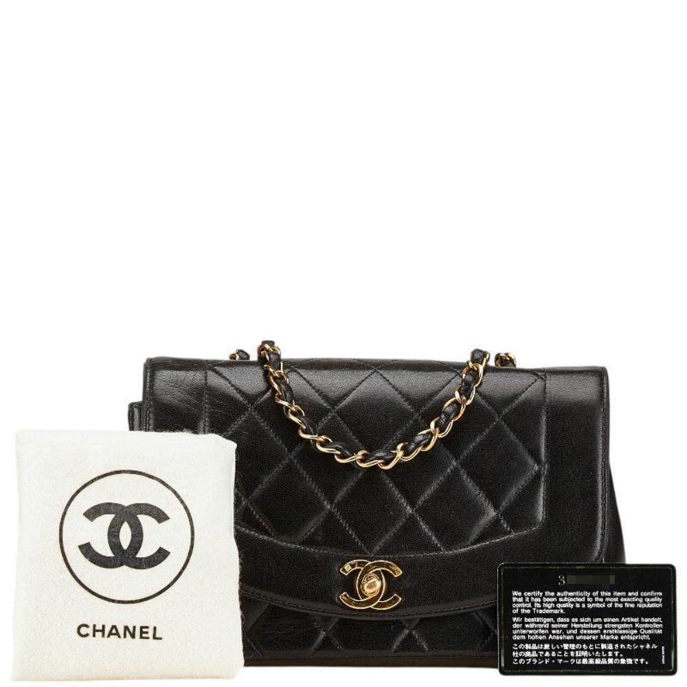 Black Leather Chanel Crossbody Bag