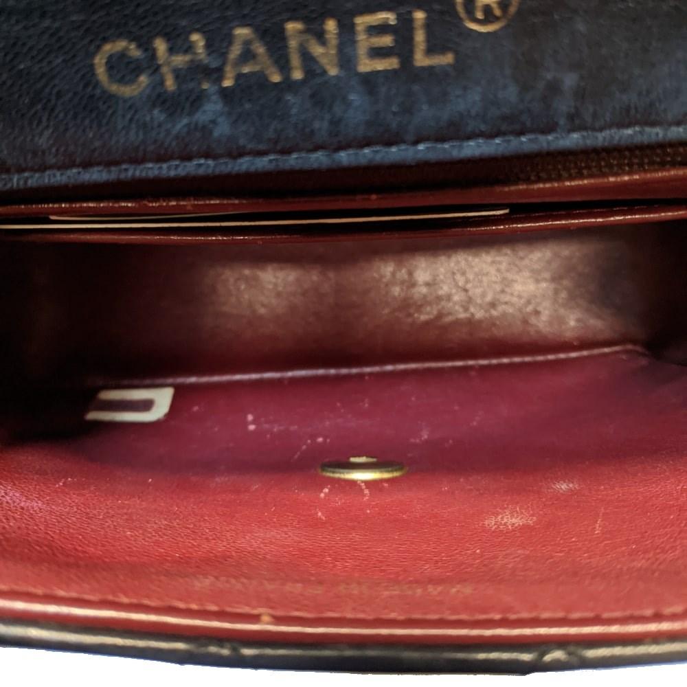 Black Leather Chanel Crossbody Bag