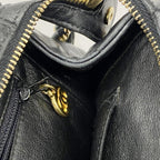 Black Leather Chanel Shoulder Bag
