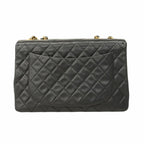 Black Leather Chanel Shoulder Bag