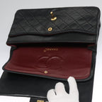 Black Leather Chanel Flap Bag