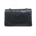 Black Leather Chanel Flap Bag