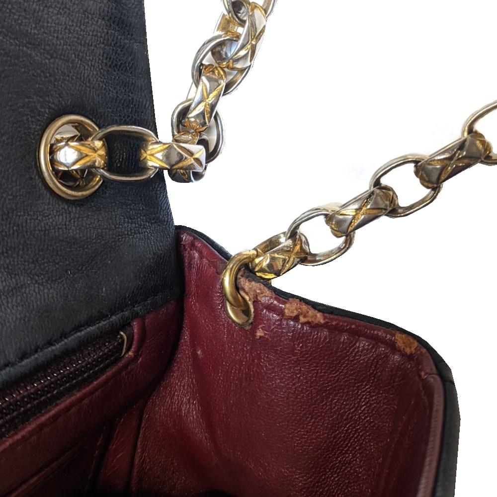 Black Leather Chanel Crossbody Bag