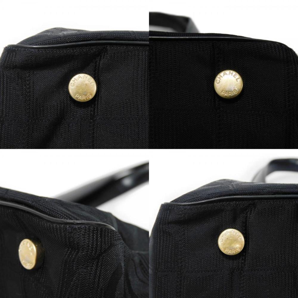 Black Leather Chanel Travel Line
