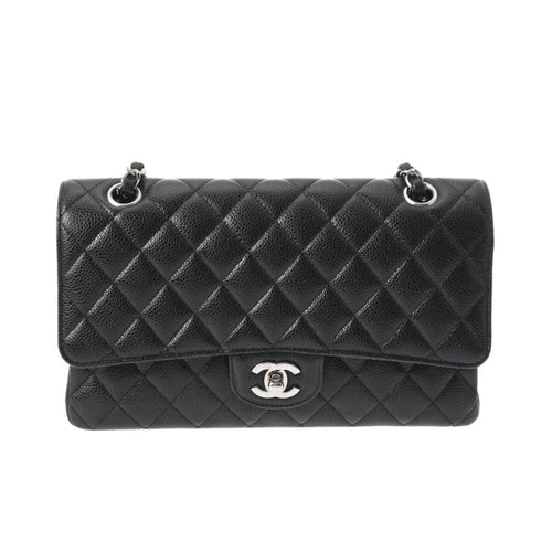 Black Leather Chanel Shoulder Bag