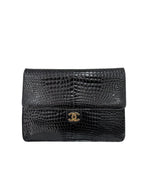 Black Leather Chanel Shoulder Bag