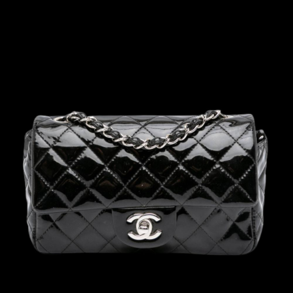Black Leather Chanel Flap Bag