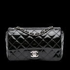 Black Leather Chanel Flap Bag