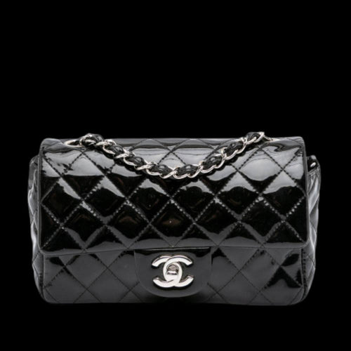 Black Leather Chanel Flap Bag