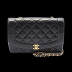 Black Leather Chanel Flap Bag