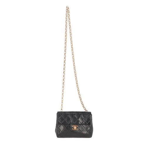 Black Leather Chanel Crossbody Bag