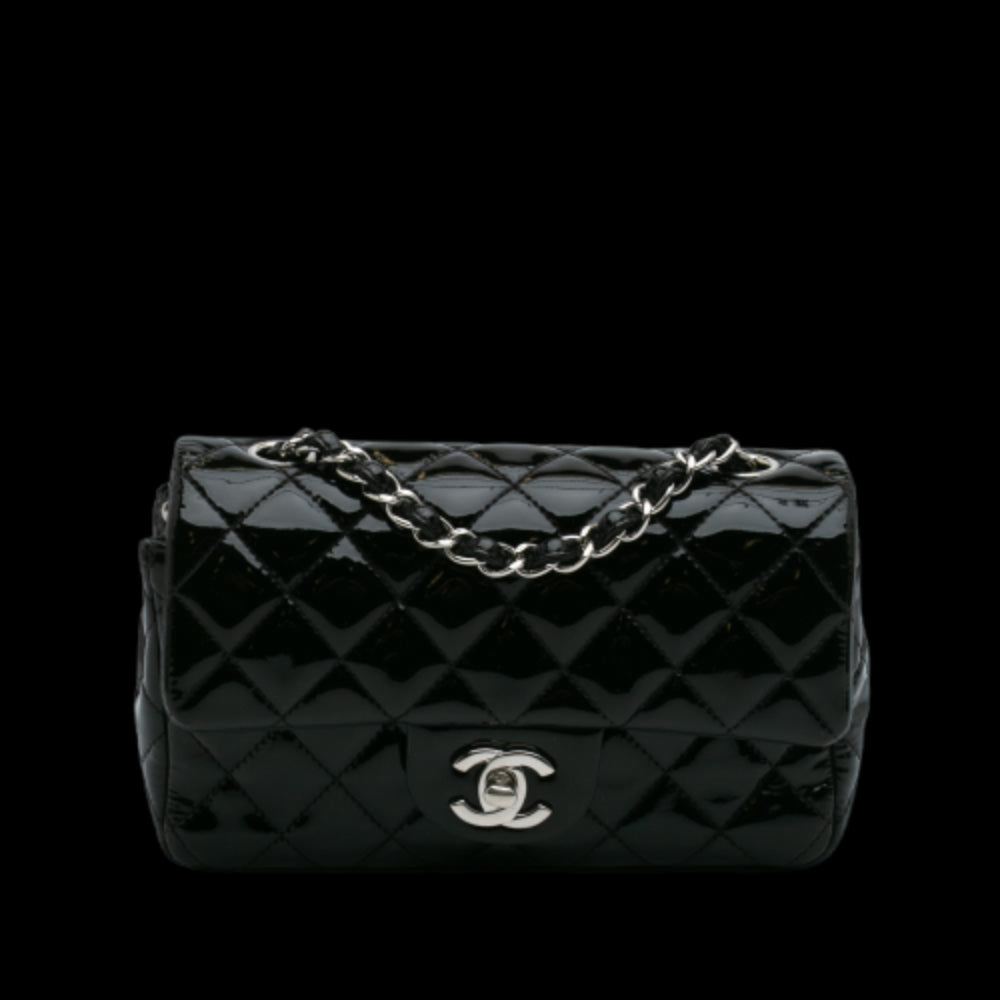 Black Leather Chanel Flap Bag
