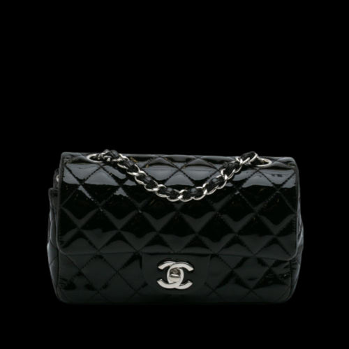 Black Leather Chanel Flap Bag