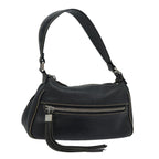 Black Leather Chanel Shoulder Bag