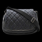 Black Leather Chanel Crossbody Bag