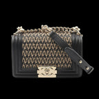Black Leather Chanel Crossbody Bag