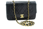 Black Leather Chanel Crossbody Bag