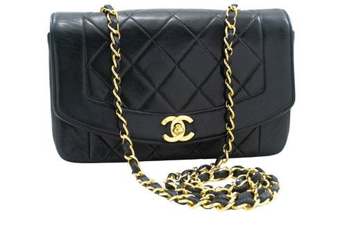 Black Leather Chanel Crossbody Bag