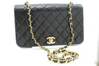 Black Leather Chanel Flap Bag