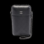 Black Leather Chanel Shoulder Bag
