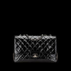 Black Leather Chanel Flap Bag