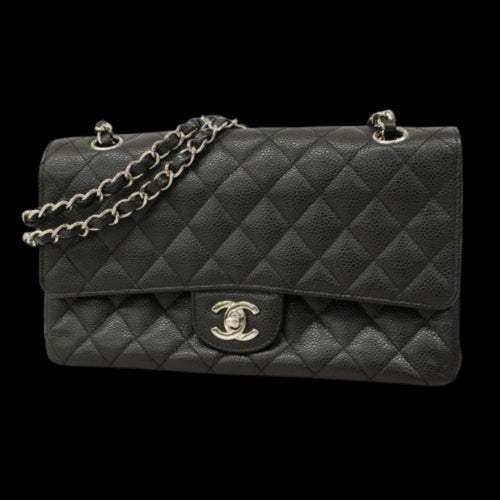 Black Leather Chanel Flap Bag