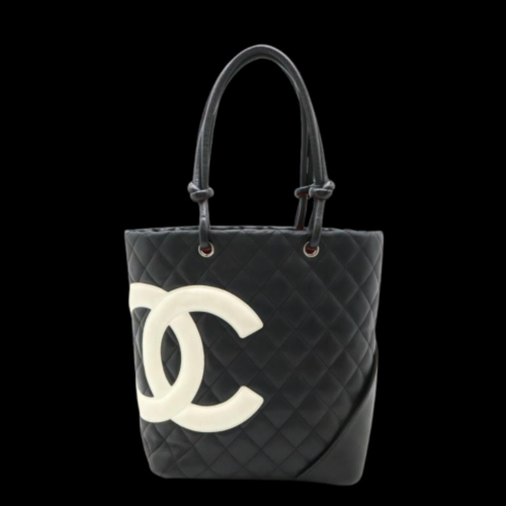 Black Leather Chanel Shoulder Bag