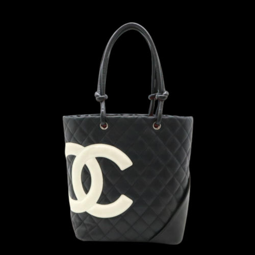Black Leather Chanel Shoulder Bag