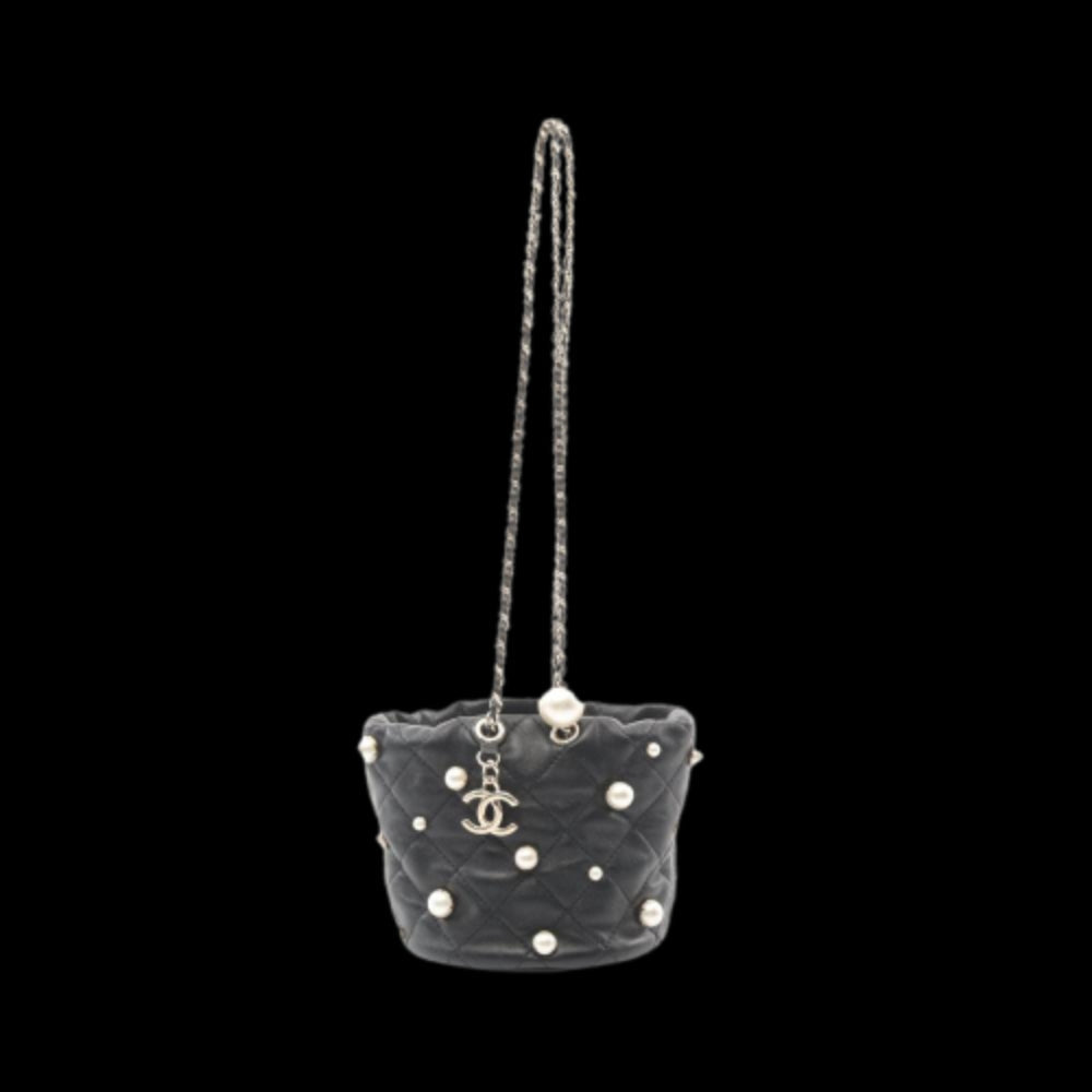 Black Leather Chanel Crossbody Bag
