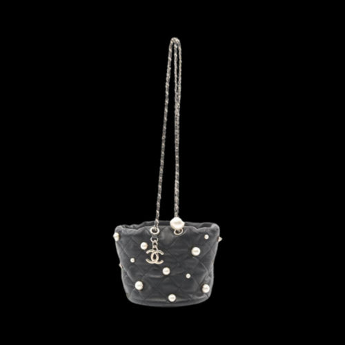 Black Leather Chanel Crossbody Bag