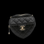 Black Leather Chanel Crossbody Bag