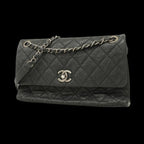 Black Leather Chanel Shoulder Bag