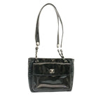 Black Leather Chanel Shoulder Bag