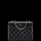 Black Leather Chanel Crossbody Bag