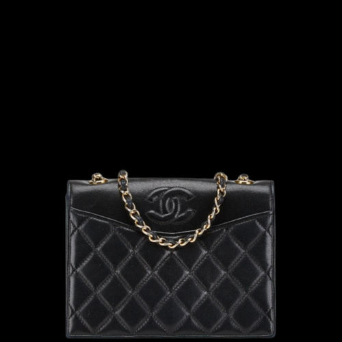 Black Leather Chanel Crossbody Bag