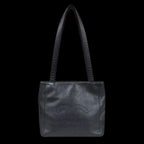 Black Leather Chanel Shoulder Bag