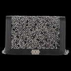 Black Leather Chanel Shoulder Bag