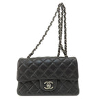 Black Leather Chanel Crossbody Bag