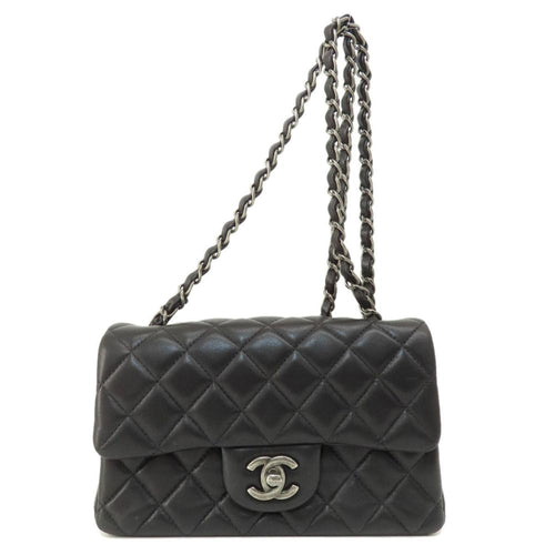 Black Leather Chanel Crossbody Bag