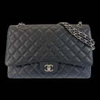 Black Leather Chanel Crossbody Bag