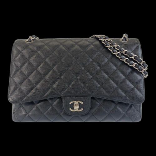 Black Leather Chanel Crossbody Bag