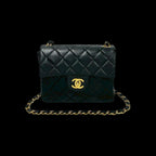 Black Leather Chanel Shoulder Bag