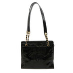 Black Leather Chanel Shoulder Bag
