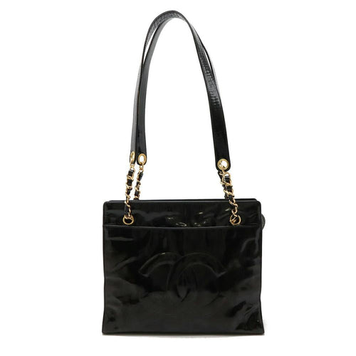 Black Leather Chanel Shoulder Bag