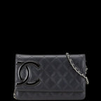 Black Leather Chanel Crossbody Bag