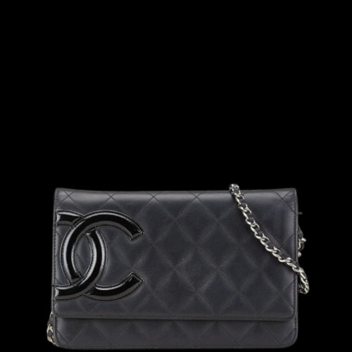 Black Leather Chanel Crossbody Bag