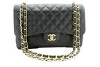 Black Leather Chanel Shoulder Bag