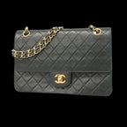 Black Leather Chanel Flap Bag