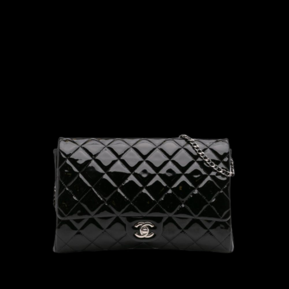 Black Leather Chanel Flap Bag