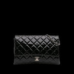 Black Leather Chanel Flap Bag